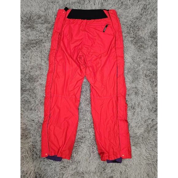Vtg Patagonia Snow Pants Mens 36X33* Red Full Side Zip Ski Insulated Suspenders - Picture 2 of 16
